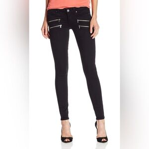 Paige edgemont Black Skinny Jeans with Zipper Accents